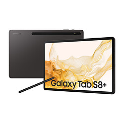 Samsung Galaxy Tab S8 Plus - 5G - 128 Go - Anthracite Tablette 12.4" (2800 x 1752) - 120 Hz - 5G/WiFi - Qualcomm SM8450 (Snapdragon 8 Gen 1) - 8/128 Go - 10 090 mAh - Charge rapide 45W - 4 Haut-parleurs son AKG et immersion sonore Dolby - S Pen