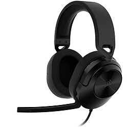 Corsair Casque gaming HS55 Surround - Filaire Casque Gamer - Audio Spatial - Compatible Xbox Series X / PS4 / PS5 / Nintendo Switch / PC / Mac / Appareils Mobiles - Connexion Jack 3,5 mm - Carbone