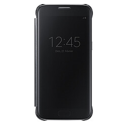 Samsung Clear View Cover Galaxy S7 Edge - Noir Etui Galaxy S7 Edge - Design translucide - Protection optimale -Accès direct aux notifications