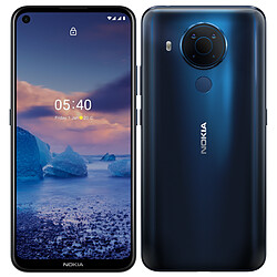 Nokia 5.4 - 64 Go - Noir · Reconditionné Smartphone 6,39" HD+ - Snapdragon 662 - RAM 4Go - 4000 mAh - Charge rapide 10W - Bluetooth 5.0 - Quadruple caméra 48 Mpx - Reconnaissance faciale - Android 11