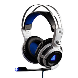 The G-Lab KORP 200 - Filaire Micro-casque gamer - Connexion filaire Jack 3,5 mm - Son stéréo X-Tra bass - Rétro-éclairage bleu - Compatible PC/Consoles/Mobiles