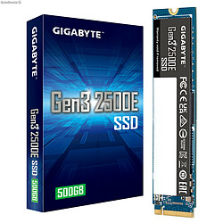 Gigabyte Disque SSD M.2 2280 2500E - 500 Go - PCIe 3.0 x4, NVMe 1.3 SSD M.2 500 Go - flash NAND 3D - M.2 2280 NVMe - PCIe 3.0 x4