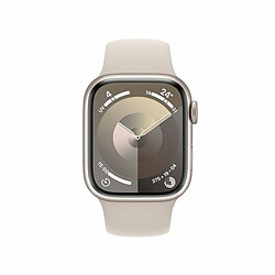 Apple Watch Series 9 GPS 41 mm Boîtier en aluminium Stellaire avec bracelet sport Stellaire - M/L