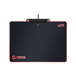 Speed Link Orios Tapis de Souris RGB Tapis de souris Gamer rétro-éclairé RGB préprogrammée, connexion USB, dimensions : 350L x 250P x 4,3H mm