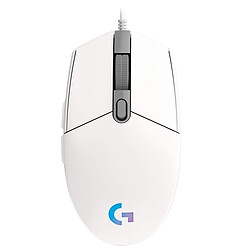 Logitech G203 RGB Gaming Blanc Souris Gamer - RGB - Filaire - 6 boutons programmables - Capteur optique - 8000 dpi