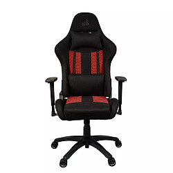 Corsair TC100 RELAXED Fabric (tissu) - Noir/Rouge Siège Gamer inclinable 160° - rembourrage Tissu doux - résistant à 120 kg max