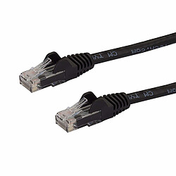 StarTech.com Câble réseau Cat6 Gigabit UTP sans crochet de 50cm - Cordon Ethernet RJ45 anti-accroc - M/M - Noir