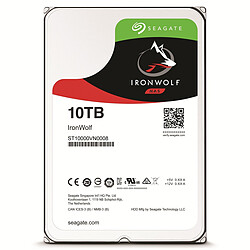 Seagate Technology IronWolf - 10 To - 3,5'' SATA III 6 Go/s - Cache 256 Mo Disque dur interne 3,5'' SATA III 6 Go/s - 7200 Tr/min - Cache 256 Mo