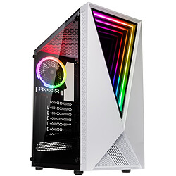 Kolink VOID WHITE - Avec fenêtre Boitier PC ATX, Micro-ATX, Mini-ITX - RGB - 1 ventilateur 120mm pré-installé