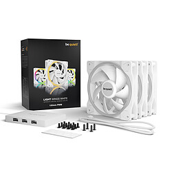 be quiet! LIGHT WINGS White - Triple-Pack 120mm ARGB/PWM - BLANC  pas cher