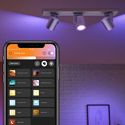 Acheter Philips Hue Lot de 3 spots connectés ARGENTA - 3x5.7W - Aluminium - White & Color Ambiance