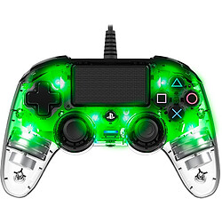 Nacon Manette filaire Officielle PS4 Compact Transparente VERT