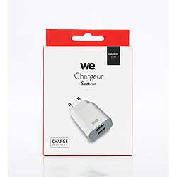 Avis WE Chargeur Secteur Adaptateur USB Universel  2 Ports USB-A Chargeur Mural (5V/2.1A Max) pour Apple iOS, Android, Huawei, Honor - BLANC