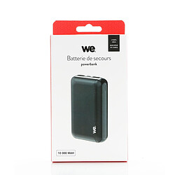 Acheter Batterie de secours WE, Power Bank 10 000 mAh, 2 ports USB A, 10W - coloris noir