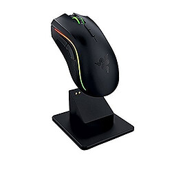 Razer Mamba Wireless - RGB Souris gamer - Connexion sans fil 2,4 GHz avec récepteur USB - Rétro-éclairage RGB - Capteur optique avancée 5G Razer - 16 000 DPI - 7 boutons - Droitier - Noir