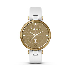 Montre connecté Femme Garmin Lily, Classic 010-02384-B3 - Bracelet Cuir Blanc