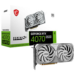 MSI GeForce RTX 4070 SUPER 12G VENTUS 2X WHITE OC DLSS 3  - 12 Go GDDR6X - 1x HDMI/3x Display Port - PCI Express 4.0 16x