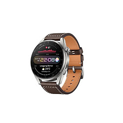 Huawei Watch 3 Pro Classic - 4G - Bracelet Cuir Marron Montre connectée compatible iOS/Android - Autonomie jusqu'à 21 jours - Taille du cadran 46 mm - Acier - Matière du bracelet Cuir - Appels via 4G & Bluetooth - Micro et haut parleur intégrés - Pilote la musique au poignet - HarmonyOS
