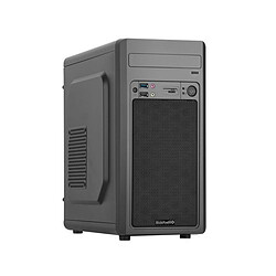 MIP international Boitier PC Micro-ATX Black Aero - Avec alimentation 480W