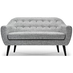 3S. x Home Canapé scandinave 3 places tissu gris FIDELIO 