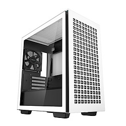 DeepCool CH370 (Blanc) Boîtier Mini Tour avec fenêtre latérale en verre trempé