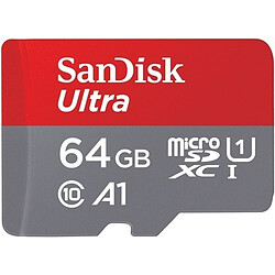 Sandisk Carte micro SD Ultra 64 Go100MB/s C10 UHS U1 A1 Card+Adaptateur