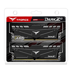 T-Force Dark Za - 2 x 8 Go - DDR4 3600 MHz - Noir 16 Go de mémoire PC - 2 barrettes de RAM DDR4 PC4-28800 - CAS 18 - TDZAD416G3600HC18JDC01