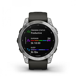 Garmin Montre connectée mixte fenix 7 010-02540-01 - Bracelet Silicone Noir