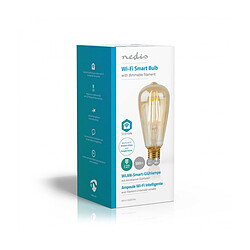 NEDIS Ampoule à Filament LED Intelligente Wi-Fi - E27 - ST64 - 5 W - 500 lm pas cher