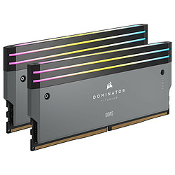 Corsair Dominator Titanium DDR5 RGB 32 Go (2 x 16 Go) 6000 MHz CL30 - Gris