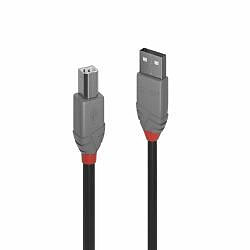 Lindy 36676 câble USB 7,5 m USB A USB B Noir (7.5m USB 2.0 Anthra Line)