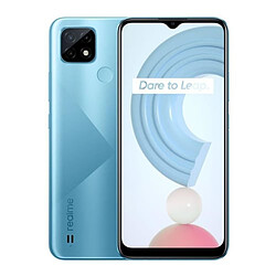 Realme C21-Y Téléphone Intelligent 6.5" IPS HD+ Unisoc T610 Octa Core 3Go RAM 32Go Android 11 5000mAh Bleu