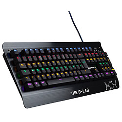 The G-Lab  KEYZ MECA Mécanique RGB Switch bleu Clavier mécanique gamer rétroéclairé, Structure métallique,104 touches éclairées individuellement