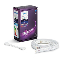 Philips Lightstrip+ V4 extension 1m et rallonge - White & Color Ambiance LED intégrée - Contrôle instantané via Bluetooth - Contrôle avec l'application ou la voix - Ajoutez un pont Hue pour débloquer plus de fonctionnalités