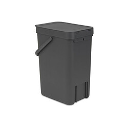 Poubelle manuelle  BRABANTIA Waste Bin Sort & Go 12L Grey