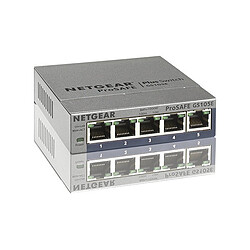 Netgear GS105E-200PES Smart Switch Web Manageable 5 ports Gigabit Netgear GS105Ev2 | Protection à Vie ProSafe