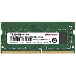 Transcend JetRAM - 4 Go - DDR4 - SO DIMM 260 broches - 2666 MHz - CL 19