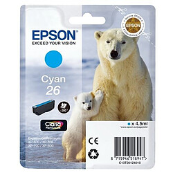 Cartouche Epson 26 cyan pour imprimante jet d'encre