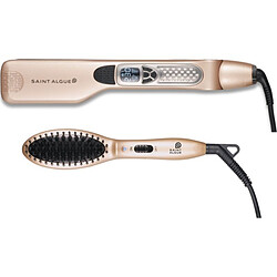 Saint Algue Coffret lissage Titanium Pro + Mini brosse Pro  Brosse lissante - Température 150°C à 230°C - 5 positions - Bronze