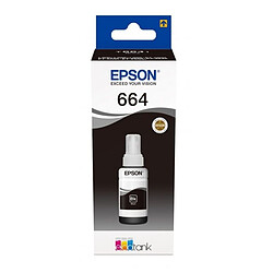 Epson T6641 Bouteille d'encre EcoTank - Noir Bouteille D'encre Noire Epson 664 Ecotank (70ml)