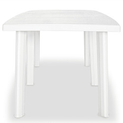 Avis vidaXL Table de jardin 210 x 96 x 72 cm Plastique Blanc