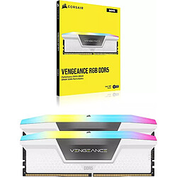 Corsair Vengeance RGB DDR5 32 Go (2 x 16 Go) 6000 MHz CL36 - Blanc