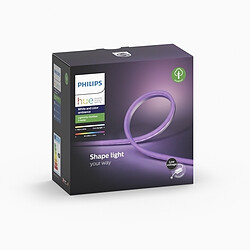 Philips Hue Lightstrip d'extérieur 2m - White & Color Ambiance Technologie Bluetooth avec ou sans pont de connexion Philips Hue - Compatible Google Assistant, Amazon Alexa et Apple HomeKit