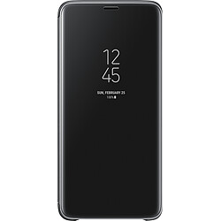 Samsung Clear View Standing Cover Galaxy S9 Plus - Noir Etui Galaxy S9 Plus - Fonction Stand - Design translucide