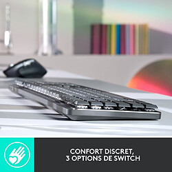 Avis Logitech - Clavier Sans Fil - MX - Mecanique - Retroeclaire Performant - Graphite