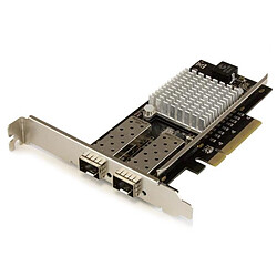 StarTech.com Carte réseau PCI Express à 2 ports fibre optique 10 Gigabit Ethernet avec SFP+ ouvert et chipset Intel StarTech.com Carte réseau PCI Express à 2 ports fibre optique 10 Gigabit Ethernet avec SFP+ ouvert et chipset Intel