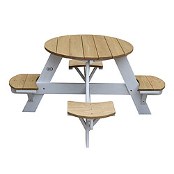 Axi UFO Table Picnic Round marron/blanc UFO Table Picnic Round - A031.002.01