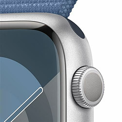 Avis Apple Watch Series 9 GPS 45 mm Boîtier en aluminium argenté avec boucle Sport Bleu hiver