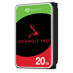 Seagate Technology Ironwolf PRO NAS HDD 20To SATA Ironwolf PRO HDD 20To 7200rpm 6Gb/s SATA 256Mo cache 3.5p 24x7 for NAS and RAID Rackmount systems