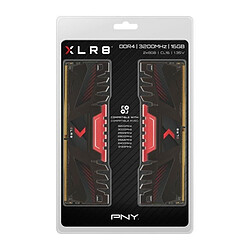 PNY XLR8 - 16Go (2x 8Go) DDR4 3200 MHz CL16 - Noir/Rouge